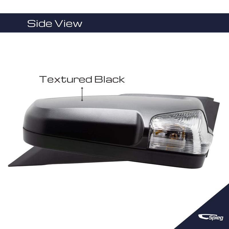 Spieg Passenger Side Mirror for 2008-2018 Mercedes Sprinter Power Adjustment Heated Glass Turn Signal Light Textured Black 6 Pins Right MB1321114 - Image 4